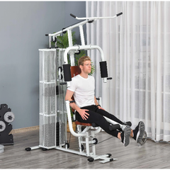 Multigym med 45 kg Vikter Vit 150 x 110 x 210 cm