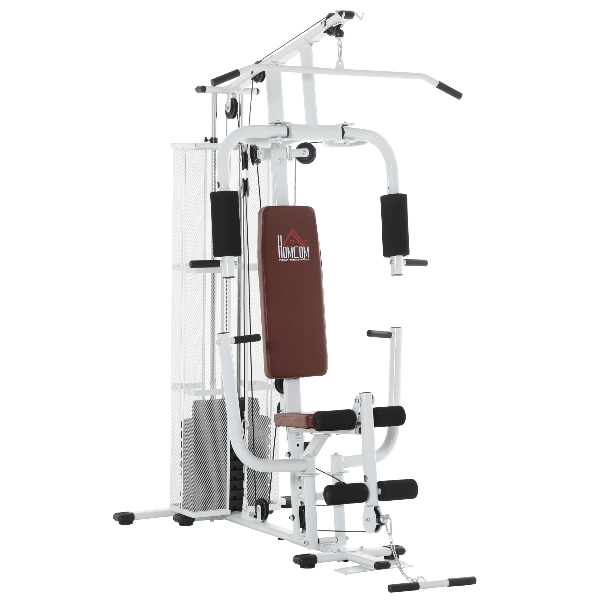 Multigym med 45 kg Vikter Vit 150 x 110 x 210 cm