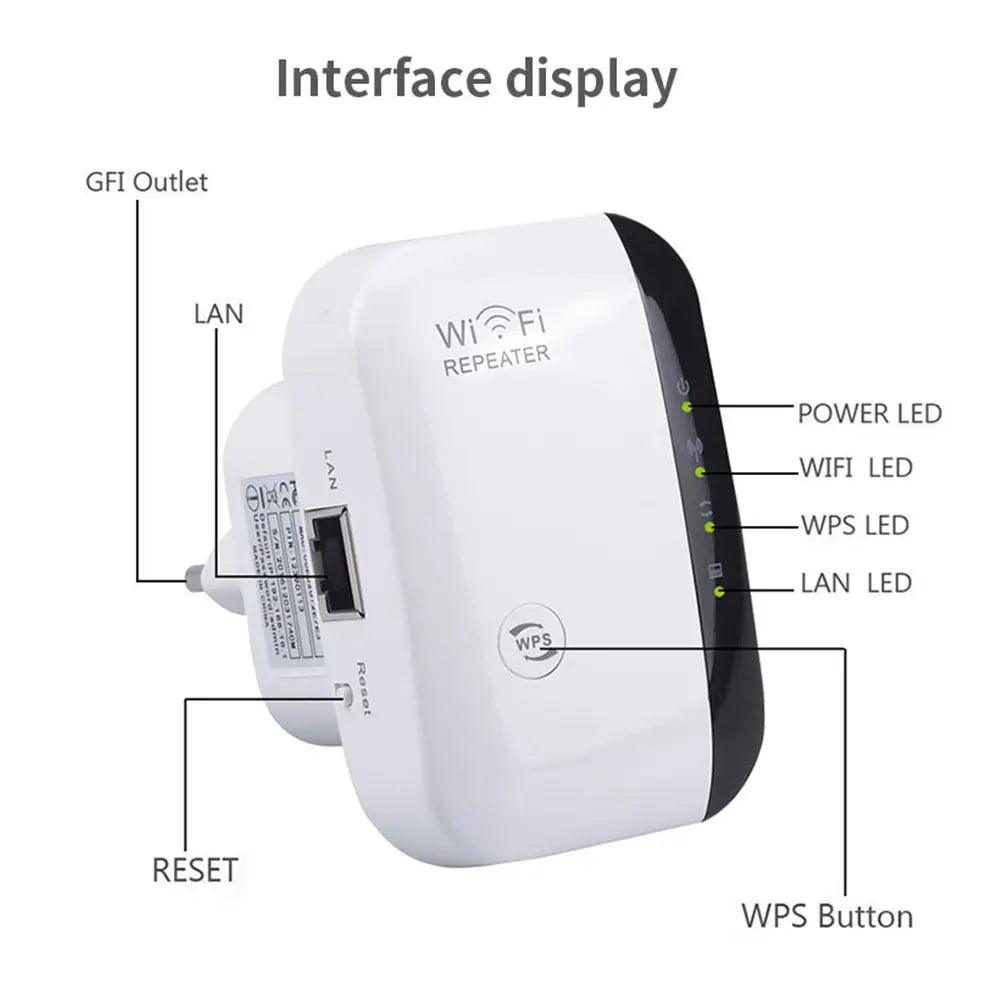 WIFI förstärkare/Repeater med kraftig räckvid - Svart - Pryldeals.se