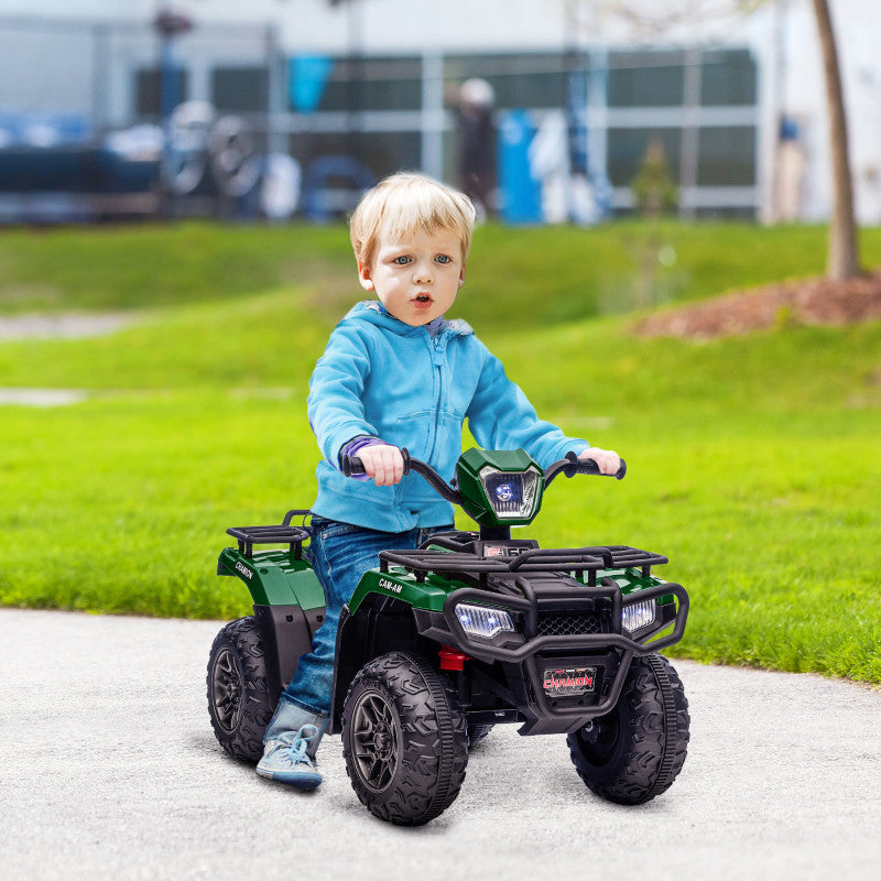 Elbil för Barn ATV Fyrhjuling Grön 3-6 år