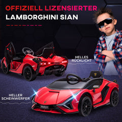 Elbil för Barn Lamborghini SIAN med Fjärrkontroll Röd