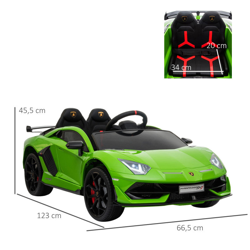 Elbil för Barn Lamborghini SVJ 3-8 år 12V Grön