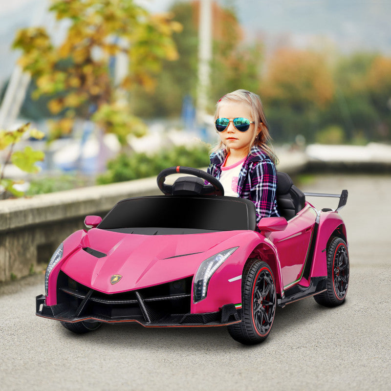 Elbil för Barn Lamborghini Veneno med Fjärrkontroll Rosa