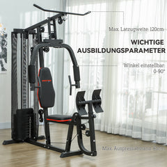 Multigym med 45 kg Viktblock 160 x 108 x 200 cm