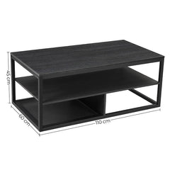 Soffbord 110 x 60 x 45 cm Modern Svart Industriell Design